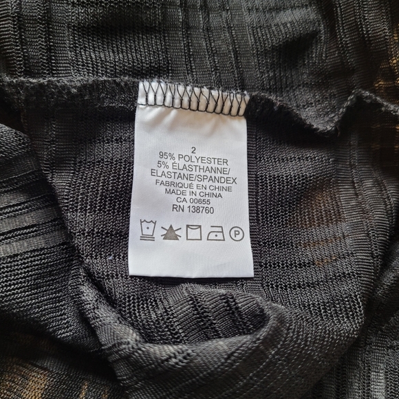 Plus size 2x sheer sleeveless gingham top black - Picture 10 of 12